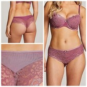 Hunkemoller! Мереживні жіночі труси напівбатального розміру 2Хл розмір grape nectar! Лот 4