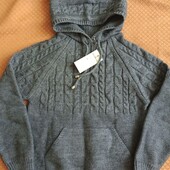 Шикарнючий . Худи вязка. Цвет джинс. Теплющий.