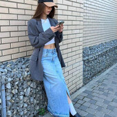 Довга джинсова спідниця zara xs-s