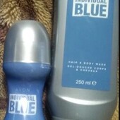 Набор Individual Blue (2 средства),гель/душа,250мл + шариковый дезодорант,50мл