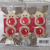 Декоративні прищепки Олені 6шт Melinera Німеччина