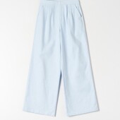 Блакитни брюки з суміші льону р.м