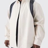 Молочна сорочка екошкіра boohoo man