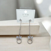 Сережки 'Xuping' Фіаніт (Родій) 090093