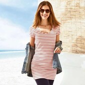 Арт.648 жіноча футболка туніка на короткий рукав esmara євро розмір М на наш 46/48р.