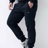 Фліс теплі чоловічі спортивні штани чорні та на манжеті Найк,трьохнитка р.48-58