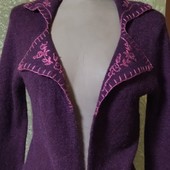 Розпродаж! Тепла кофта накидка з вишивкою