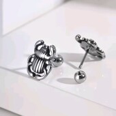 Сережки цвяшки жук скарабей, комаха, медсталь