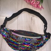 У новому стані.Поясна сумка,бананка з паєтками