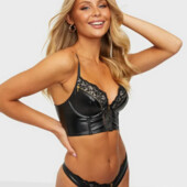 Арт.1122 комплект бюстгальтер і трусики із штучної шкіри hunkemoller private collection