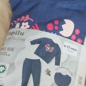 Дитячий комплект світшот та штани для дівчинки lupilu 74/80 см (6-12 міс)