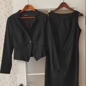 Брендовий костюм, жакет і сукня, стан нового, 45% шерсть