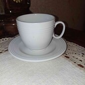 Білосніжна порцелянова пара чай/кава