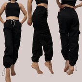 Стильні жіночі котонові брюки-карго