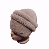 Шикарная двойная шапка ангора-травка