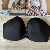 Гладкий чёрный бюстгальтер с пушап 70f