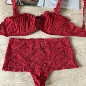 Красный красивый брендовый бюстгальтер 75с