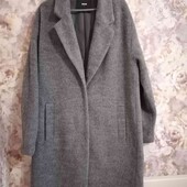 Графітове шерстяне пальто оверсайз