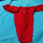 Труси стрінги малинові р14