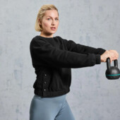 Арт.1428 жіноча толстовка чорна утеплена crivit.