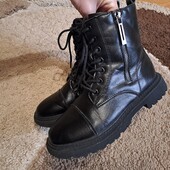 Черевики демісезонні на флісі в ідеальному стані! Натуральна шкіра! Р 36(23см)