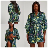 Hunkemoller! Сатиновий жіночий халат кімоно з лимончиками Xs/S розмір reflecting pond! Лот 89