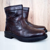 Натуральні шкіряні ботинки, утеплені чоловічі черевики, чоботи зима демі, р. 40