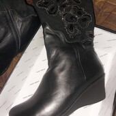 Шкіряні напівчоботи, черевики р.41ж див.опис/нові