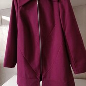 Плюс сайз яскраве пальто з суміші віскози