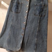 Джинсова брендова бавовняна спідниця Wyse London