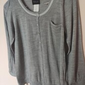 stella nova вовняний сірий кардіган р.л