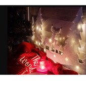 Новогодний фетровый декор с гирляндой на батарейках. livarno Германия