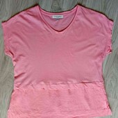 Carolyn Donelly стильная летняя женская футболка хлопок/лен!!! размер евро 40/42