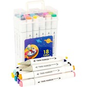 Набір скетч-маркерів (18 кольорів). спиртові у боксі. H820-18!