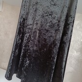 Новорічний розпродаж!Чорна оксамітова спідниця р. 12