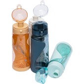 Пляшка для води Циліндр прозора пластик 0,5л 6907