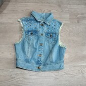Стильна джинсова жилетка Denim co Uk6 Eur34