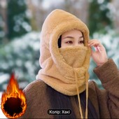 Капор шапка шапка-шарф балаклава зимняя женская шапка балаклава колір,як на фото 1