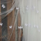 Царица с бабочками Шикарнейшая готовая под трубу тюль с бабочками