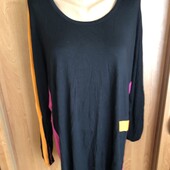 Трикотажна блузка, туника. тягнеться, 95% віскоза+5% спандекс, размер 52. Np. в ідеалі
