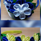 Обручі,обідки з квітами.Ручна робота.