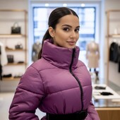 Нова❤️Стильна об'ємна тепла куртка з високим воротом❤️