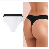 набір 3 шт, Трусики жіночі стрінги безшовні в рубчик поліамід Esmara Німеччина