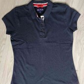 D.A.D. стильная новая хлопковая футболка поло цвет синий размер евро 40/42