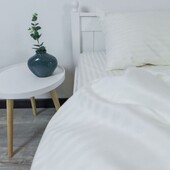 Наволочки 70 на 70 страйп сатин 2шт цвет белый