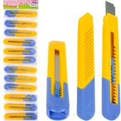 Ніж канцелярський 6.5×2.5×1.5 см,лезо 20 мм U12-10