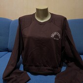 Стильний укорочений світшот модного шоколадного кольору