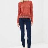 Качественная тонкая кофта, блуза с кружевом Modis, р.2xs, xs, s, m