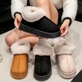 Жіночі модні зимові черевички, м'які тапочки, чорні 40-41р маломірка