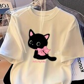 Футболка принт Котик , розмір 2xl, 100% cotton ♥️
